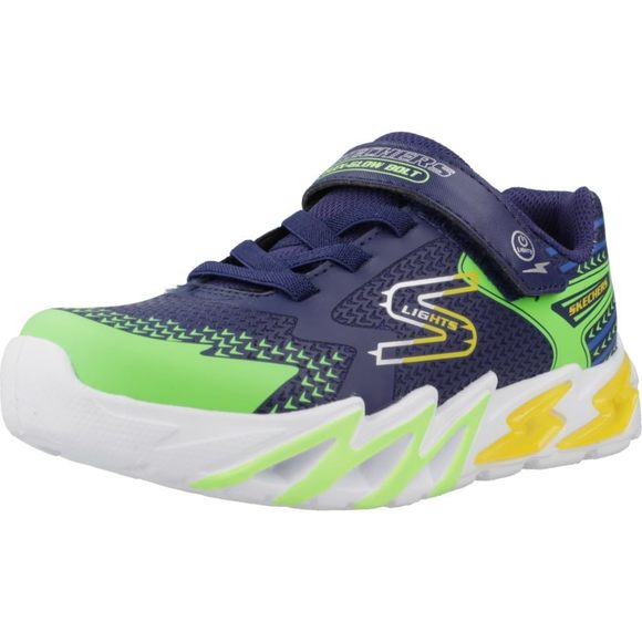 Skechers Flex-Glow Bolt Sneaker, Navy/Multi, 1 US Unisex Little Kid - Picture 1 of 1